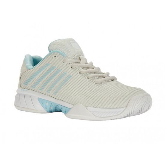 K-Swiss Hypercourt Express 2 Vaporous Gray/White/Blue Glow Women