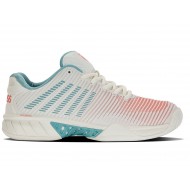 K-Swiss Hypercourt Express 2 Blanc De Blanc/Nile Blue/Desert Flower Women