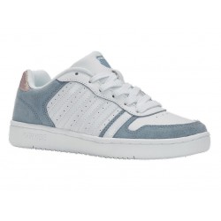 K-Swiss Court Palisades White/Ashley Blue/Iridescent Women